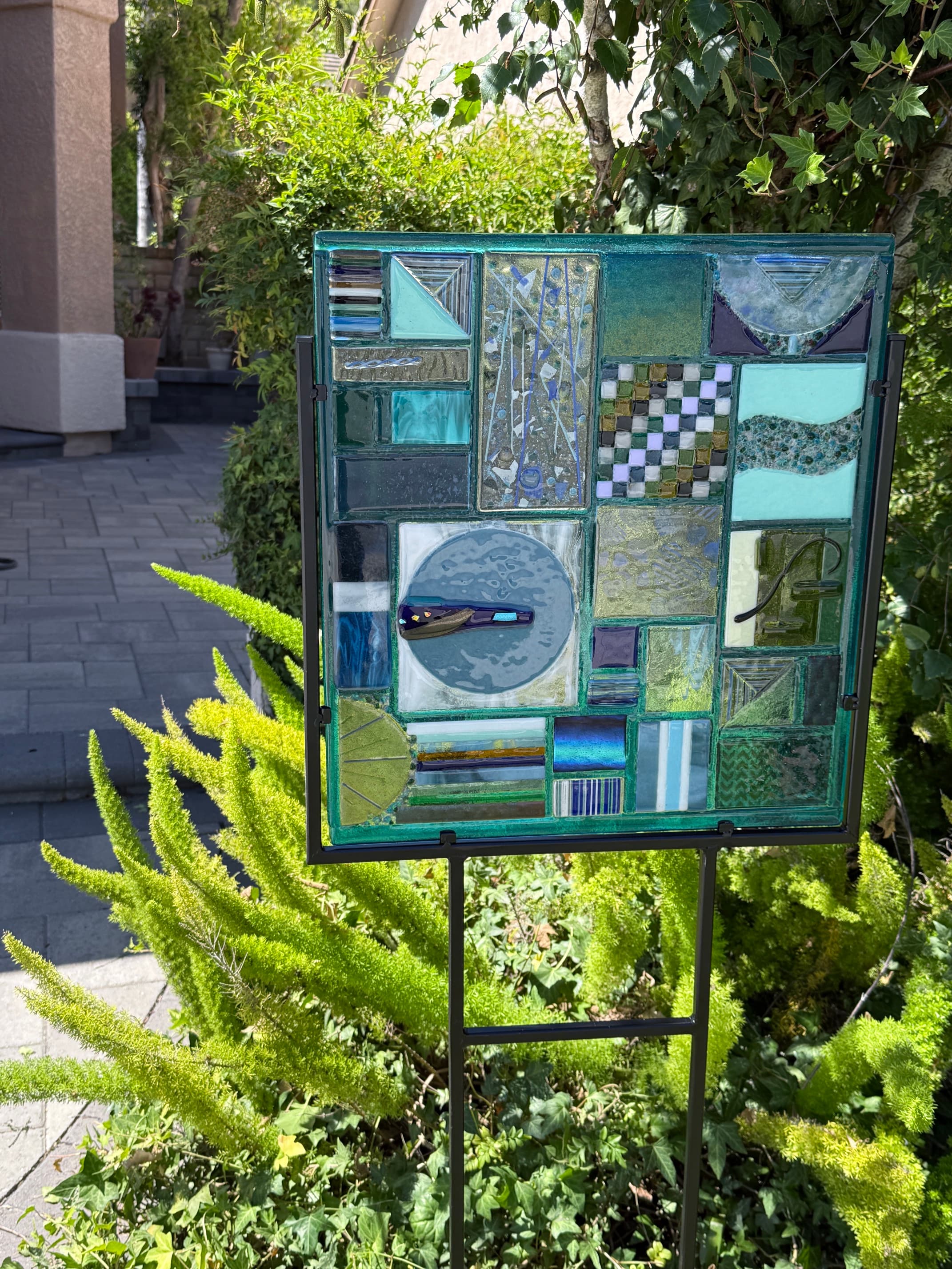 Nancy Dillingham Marks Fused Glass Art - Fairy Garden